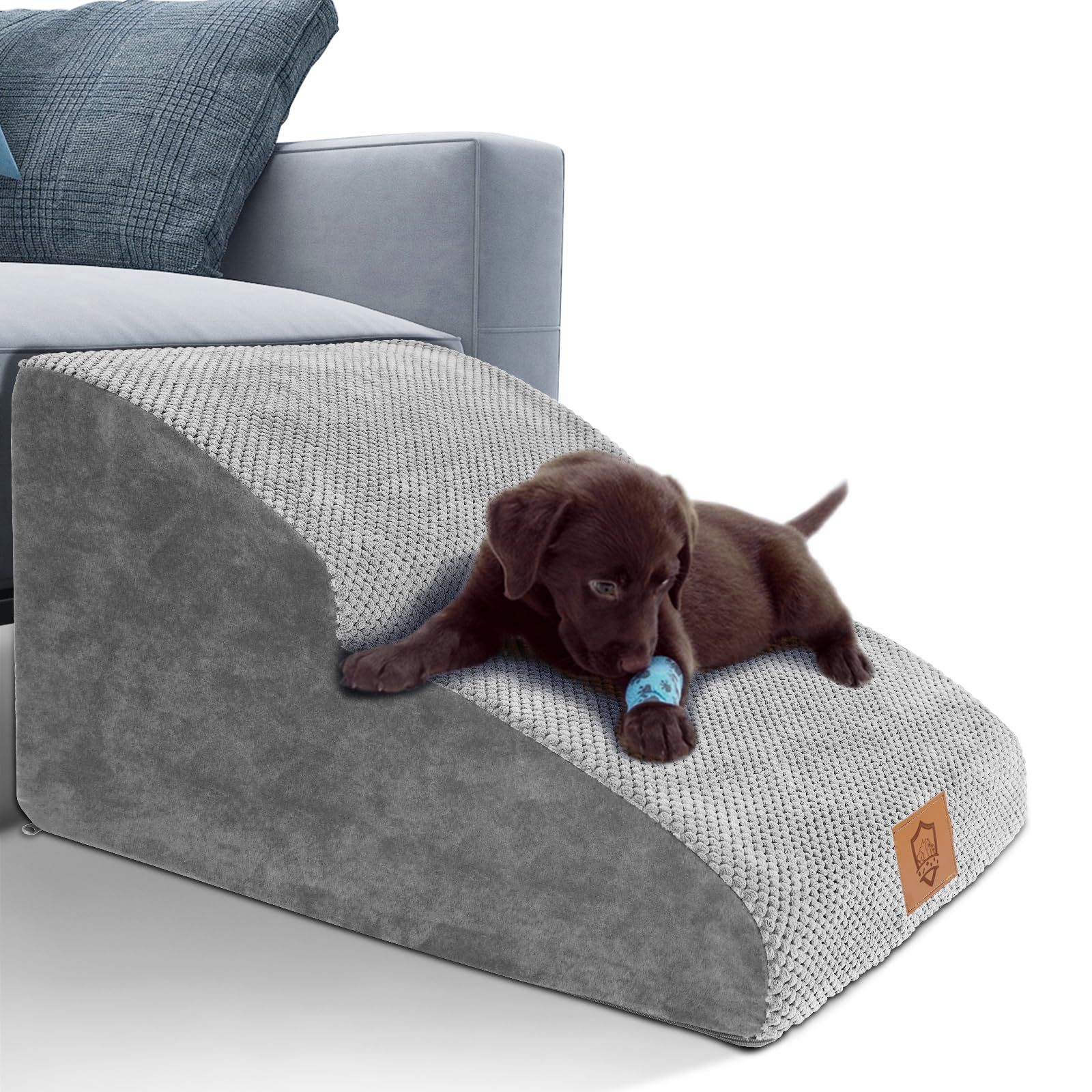 Masthome 犬 階段 スロープ ドッグステップ 2段踏み台 長さアップ 段差解消 ペット用 ステップ 30D高密度スポンジ 高さ30?ym 54fd8c19