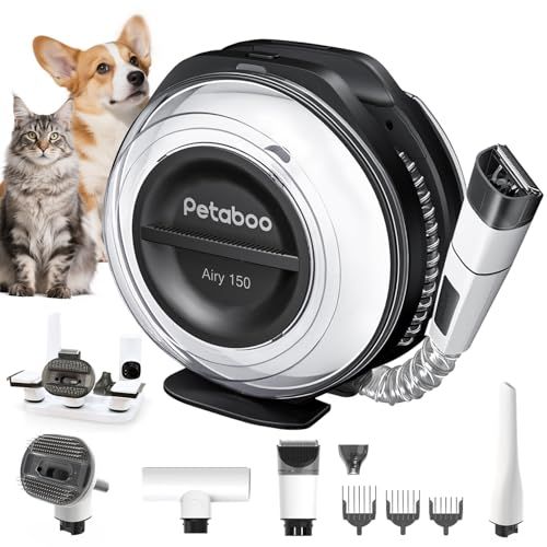Petaboo 犬 猫 ペット用バリカン グルーミング掃除機 13000Pa 強力吸引 40dB 静音 2.2L 大容量 電動バリカン 換毛期対応★ 4c9b7a25