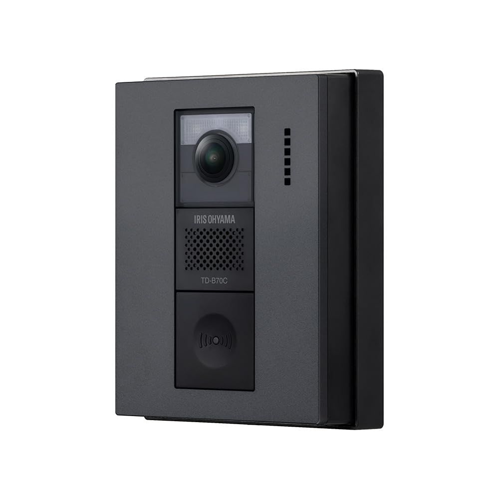 アイリスオーヤマ テレビドアホン 玄関子機 TD-B70C-B ブラック