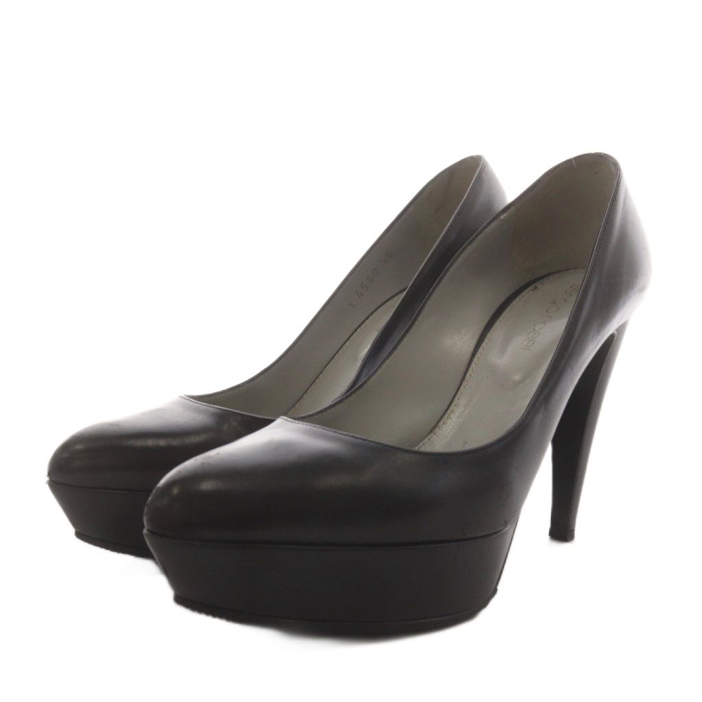 Sergio Rossi Sergio Rossi Pumps Heel Pointed Toe 35 Black Black/AN3
