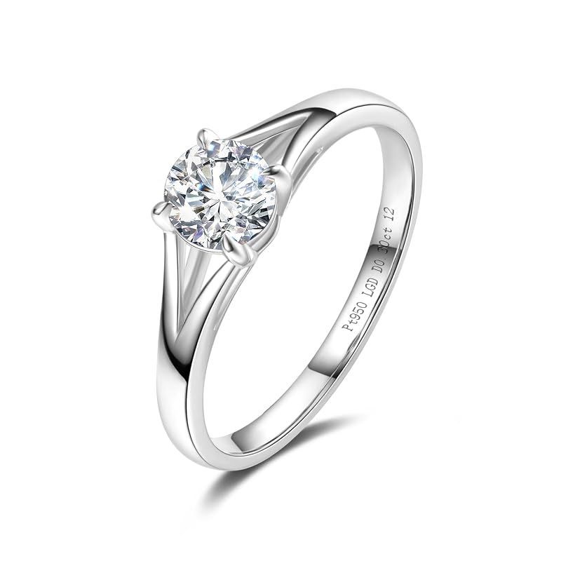 [FANCIME] プラチナ ダイヤモンド リング レディース ラボグロウン ラボダイヤ 1石 0.3ct 直径4.3mm (DEF/VS) 12号 プロポーズ 指輪 ソリティア リング 定番 PT950 結婚指輪 婚約 誕生日 記念日 クリスマス プレゼント