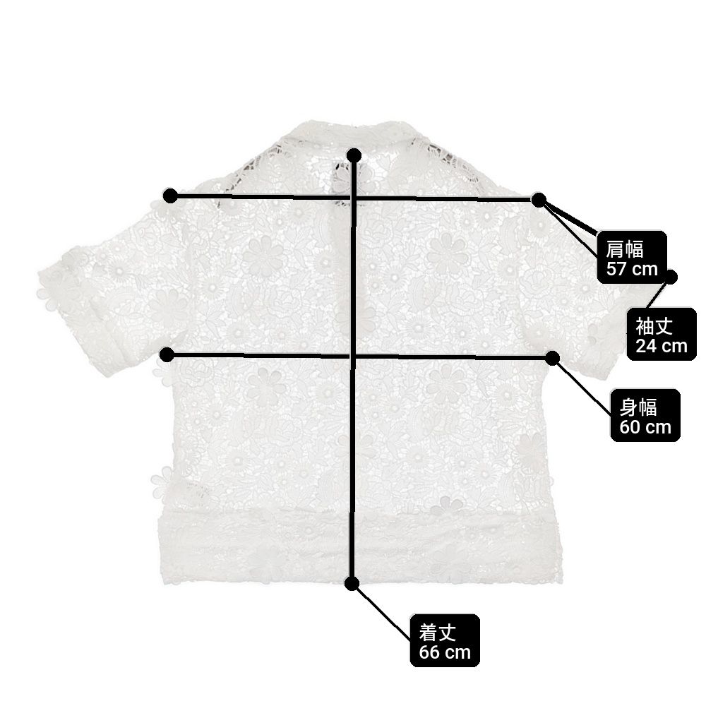 LAYAS レース半袖シャツ spick&span取り扱い 定価19800円 LAYS26SS-018