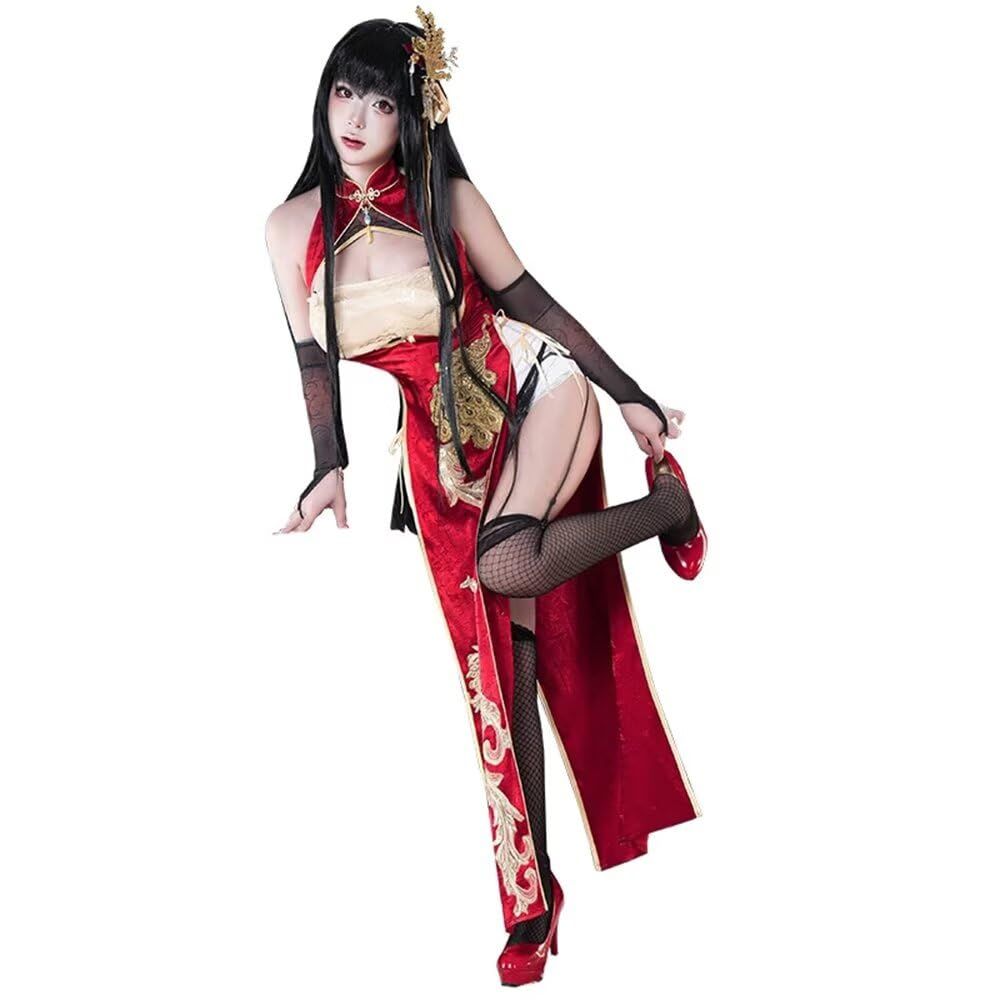 【ラベンダー】大鳳 コスプレ衣装 クリスマス ハロワイン コスチューム チャイナドレス S
