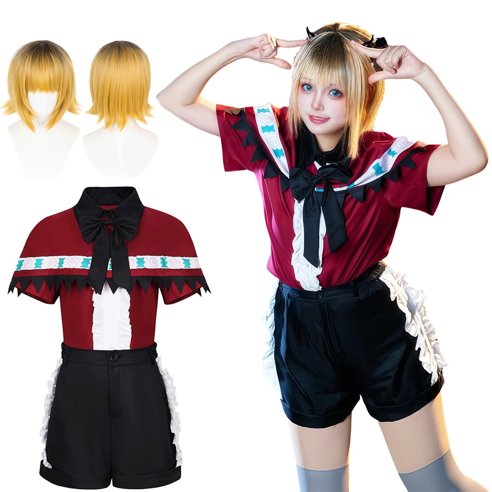[NOKIJP] MEMちょ コスプレ衣装 めむちょ コスプレ 陽東高校制服 推しの子 コスプレ 大人用 仮装 文化祭 イベント （MEMちょ ，M）