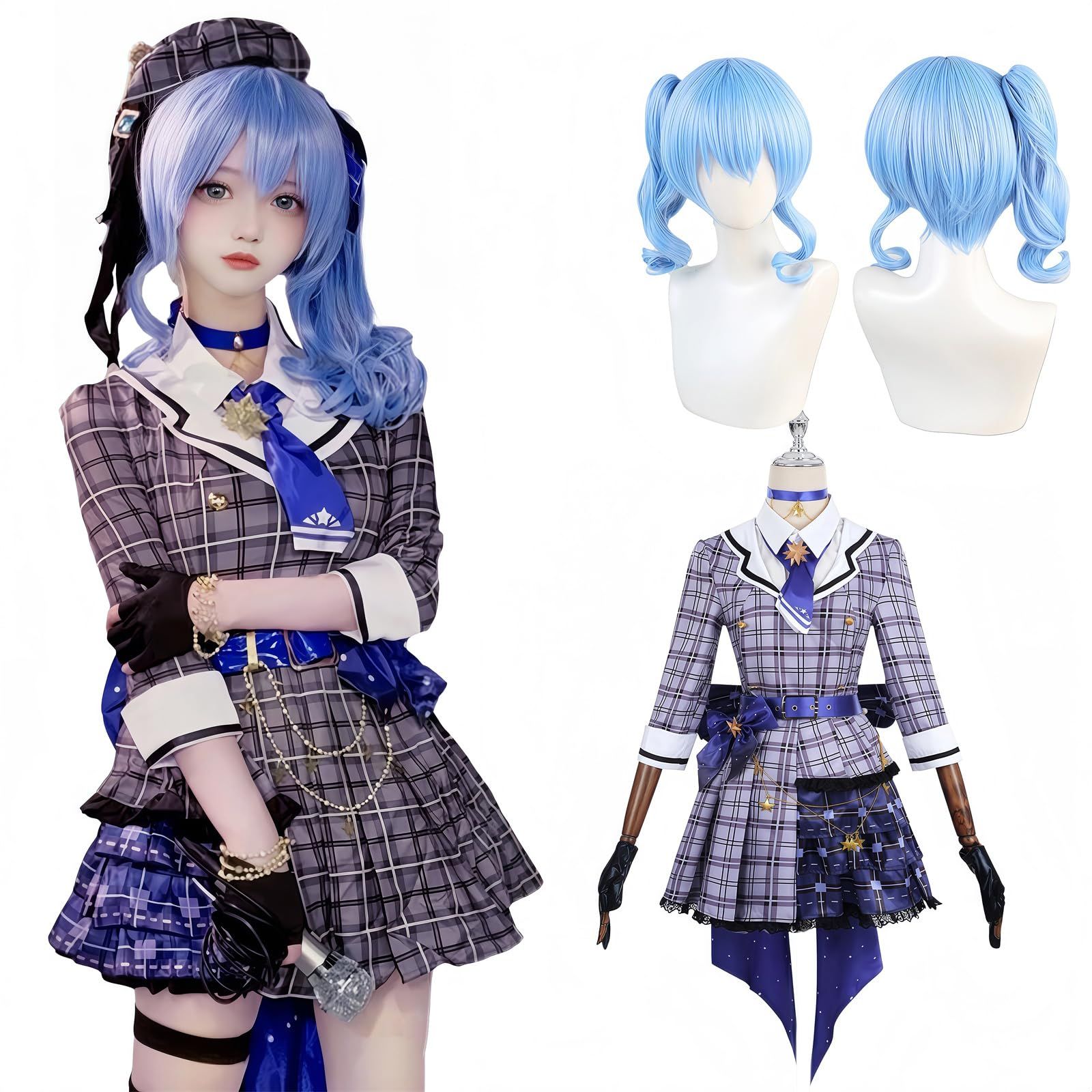[NOKIJP] ブイチューバー コスプレ 星街すいせい コスプレ衣装 Vチューバー コスプレ ほしまち すいせい コスプレ衣装 すいちゃん バーチャルユーチューバー VTuber hololive （星街すいせい、L）