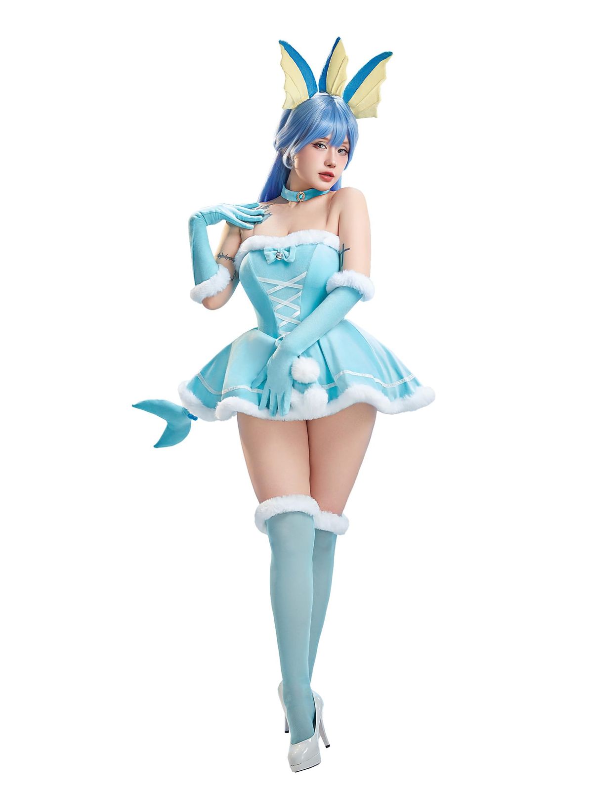 [Mobbunny] レディース 美女 クリスマス コスチューム コスプレ コス アニメ ゲーム 人魚 動物風 モンスター ビースト ワンピース ドレス かわいい 萌え セクシー ふかふか キュート 衣装セット 仮装 変身 変装 クリスマス (L/XL) 6,334円
