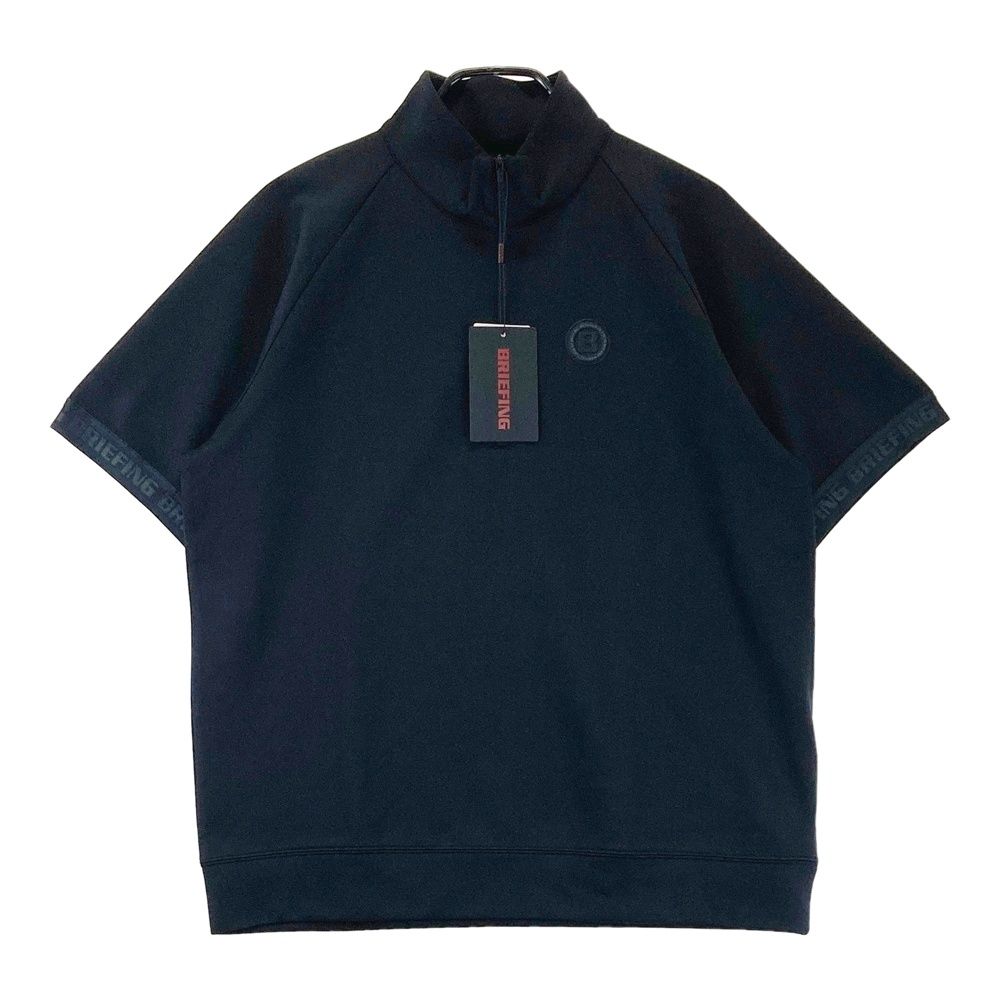 サイズ：M BRIEFING GOLF ブリーフィング 2026年モデル ハーフジップ半袖Tシャツ ブラック系 [240101763468] ゴルフウェア メンズ ストスト