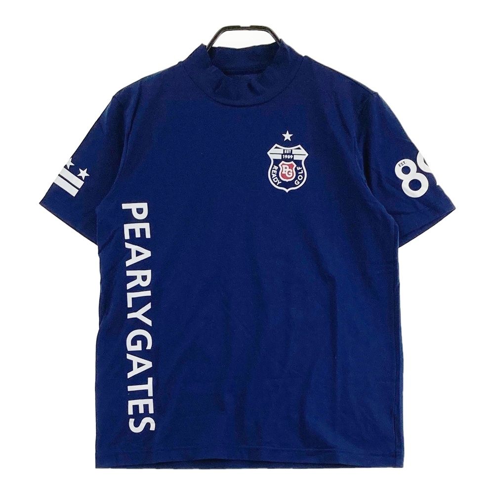 サイズ：4 PEARLY GATES パーリーゲイツ ハイネック 半袖Tシャツ ネイビー系 [240101766221] ゴルフウェア メンズ ストスト 6,521円