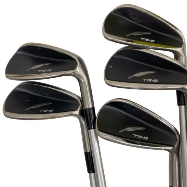【中古】 フォーティーン TB-5 FORGED ライトブラック 5S アイアンセット IR 純正特注シャフト (フレックスS) メンズ 男性用 右利き 右用 Cランク ゴルフクラブ