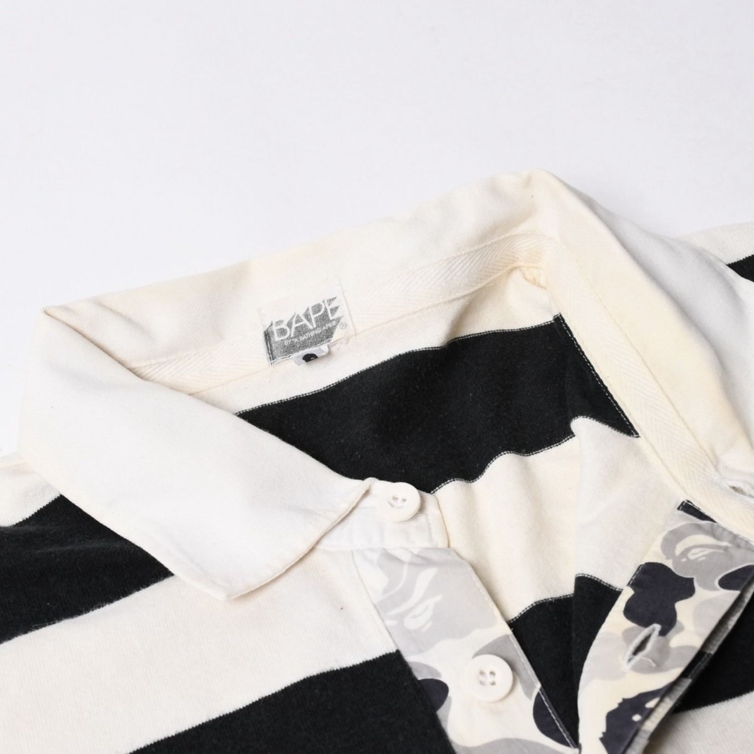 A BATHING APE アベイシングエイプ BAPE 長袖ポロシャツ ボーダー