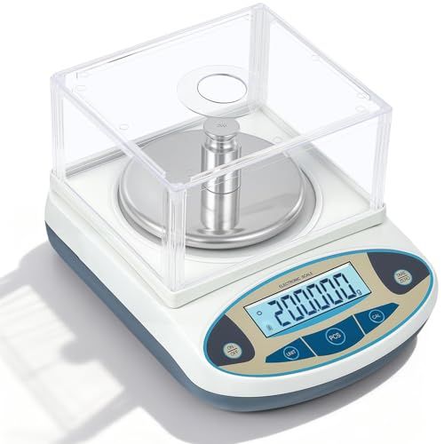 デジタルはかり 0.001g×500g 精密はかり 0.001g デジタルスケール【2026年最新型】 高精度電子天びん 電子はかり 計量器 学校 宝石店 研究用 校正分銅あり プラスチック風防付き 日本語取扱説明書付き (500g×0.00 c278c5a8