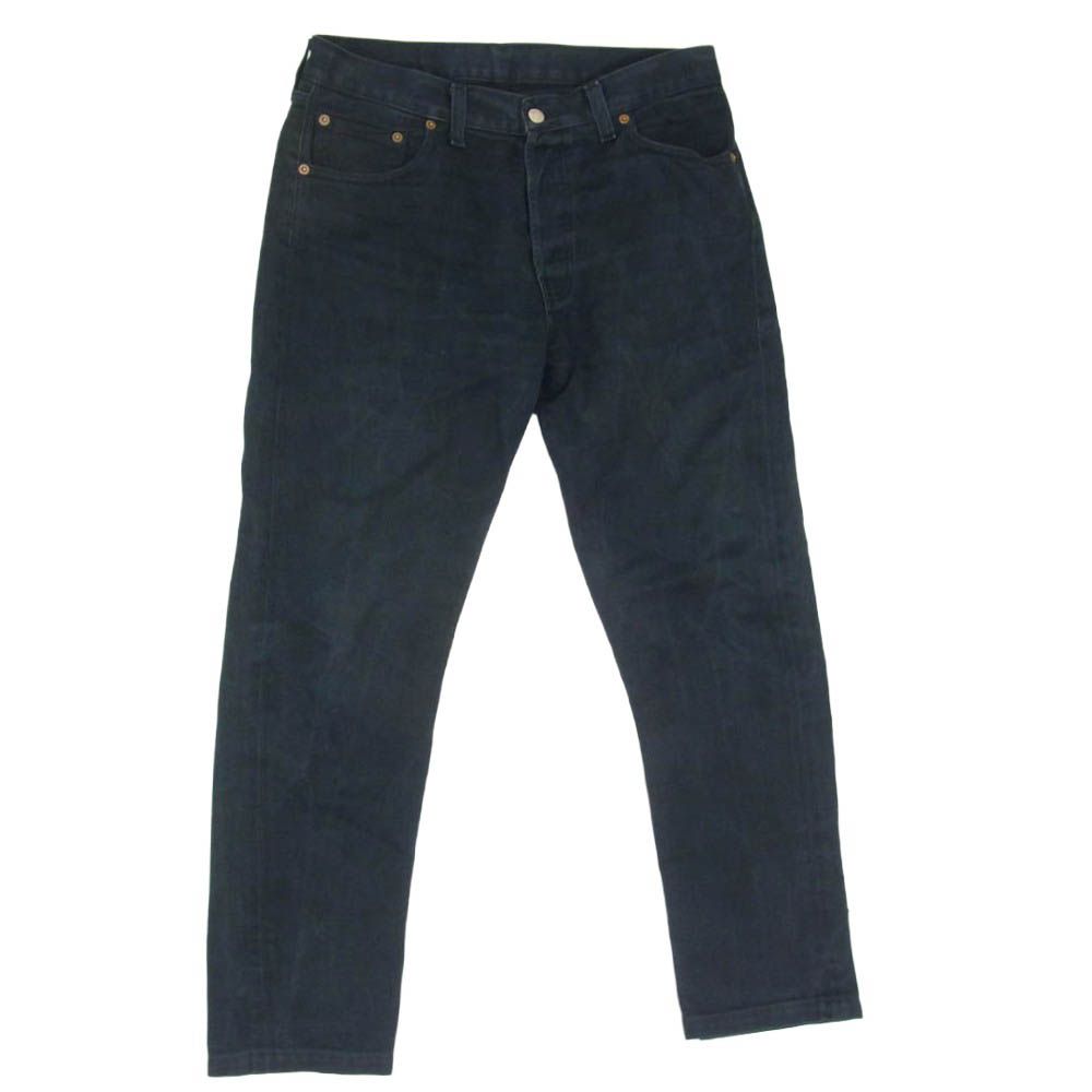 Levi's リーバイス 90s フランス製 ユーロ 501 後染め ボタン フライ ブラック デニム パンツ ボタン裏 刻印 275 ブラック系 34【中古】