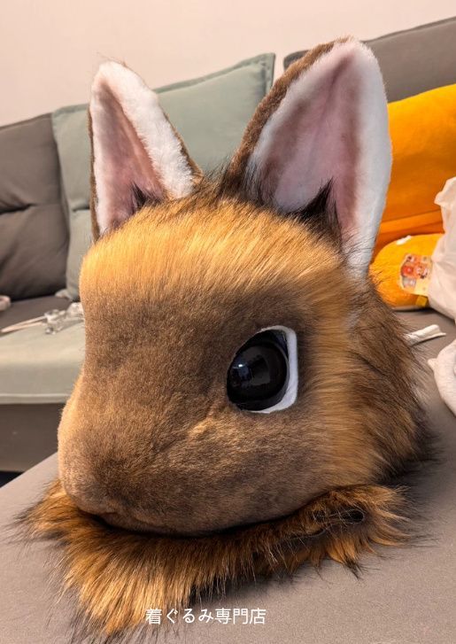 狼　犬　猫　着ぐるみ 　ヘッド ケモノ ファースーツ ぬいぐるみ コスプレ コスチューム Kurumi 一点物 E395