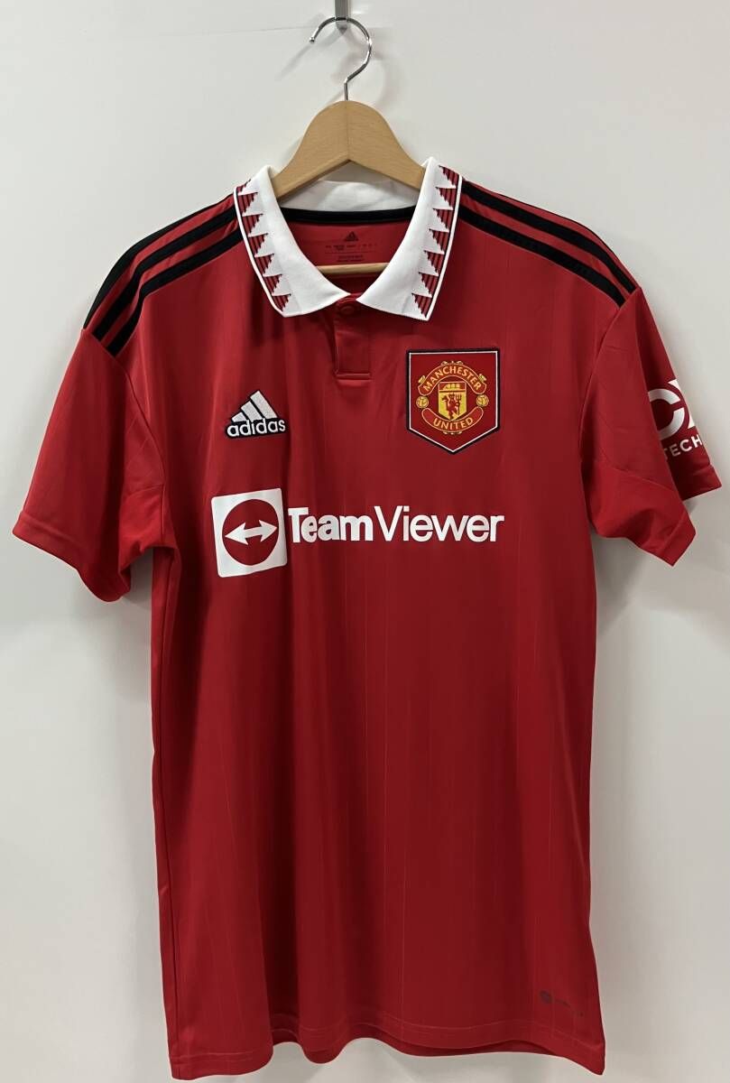 adidas アディダス 半袖Tシャツ マンチェスターユナイテッド 2022 ホーム ロナウド サイズL レッド 7,550円