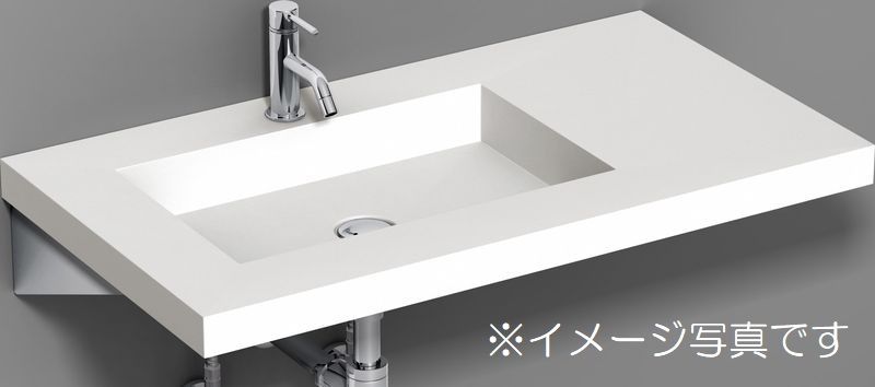 未使用 miratap/ミラタップ 人工大理石製洗面ボウル「Caliza カリッサ 900 ホワイト 壁固定仕様」　WA14021(0830CI)7AT-1S