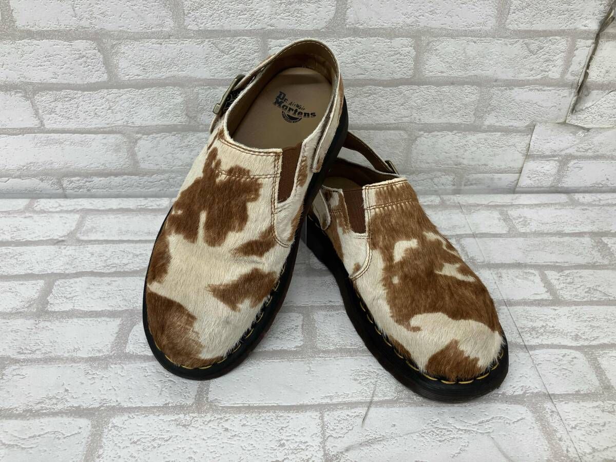 Dr. Marten AW006 CK 04 T ISHAM バックル ミュール ミュール COW柄 sizeUK6
