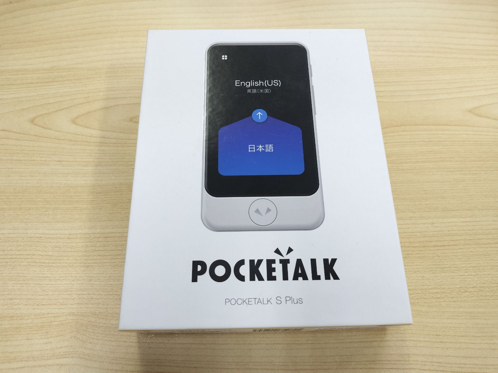超美品 ポケトークS ホワイト PTSGW 翻訳機 POCKETALK S Plus 翻訳機