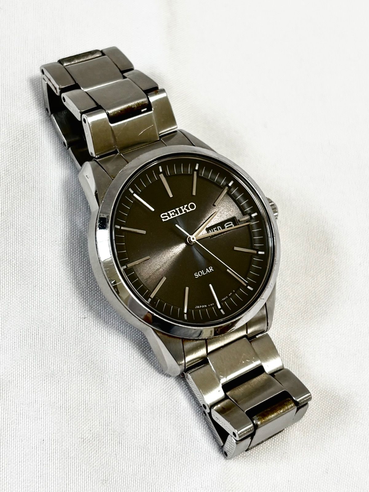 SEIKO セイコー　腕時計　ソーラー　デイデイト　V158-0AM0 稼働 大幅値引き！】SEIKO セイコー V158-0AM0 ソーラー 腕時計 デイデイト
