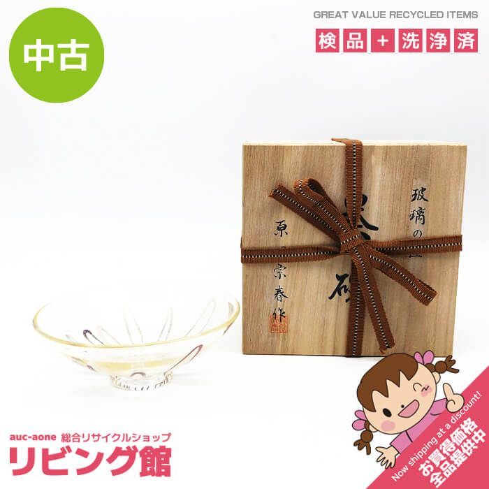 ss9082 【未使用品】 原田宗春 抹茶碗 マルティグラス 共箱入り MC-004 金箔 玻璃の匠 茶碗 茶道具 ガラス 工芸品 かわいい 抹茶碗 未使用品 5,940円