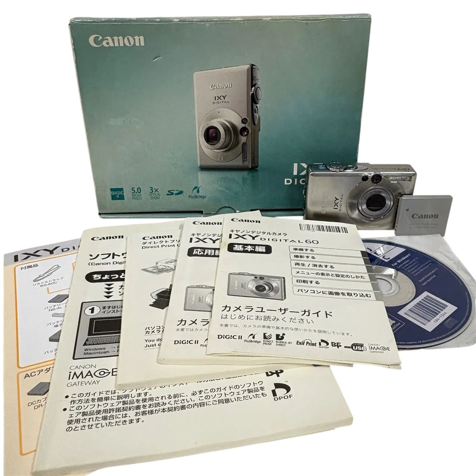 캐논 IXY 디지털 60 디지털 카메라 PC1158 정크
