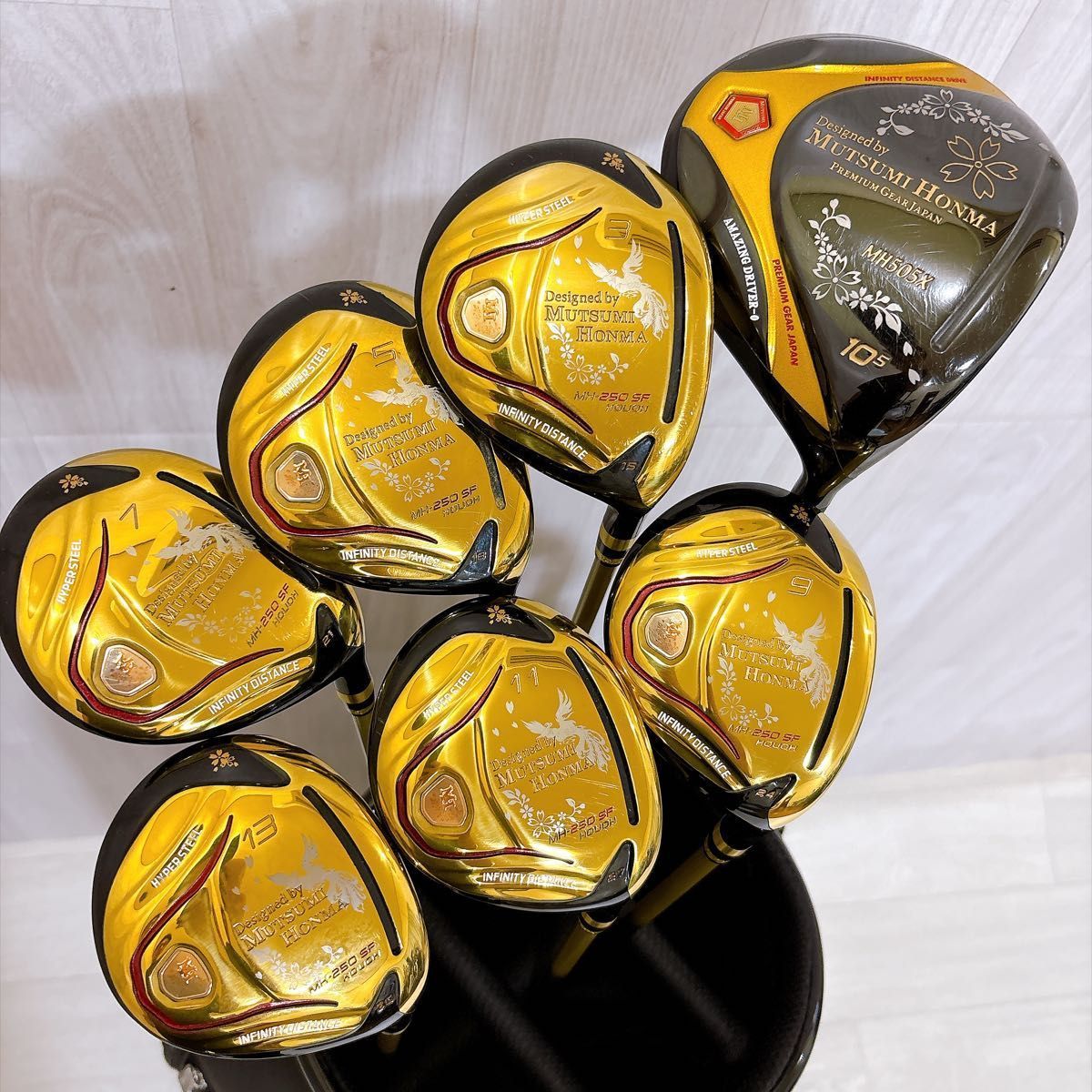 MUTSUMI HONMA ムツミホンマ MH505K MH-250 SF 鳳凰 ゴルフクラブセット 7本 R 右 G-0997 54,000円