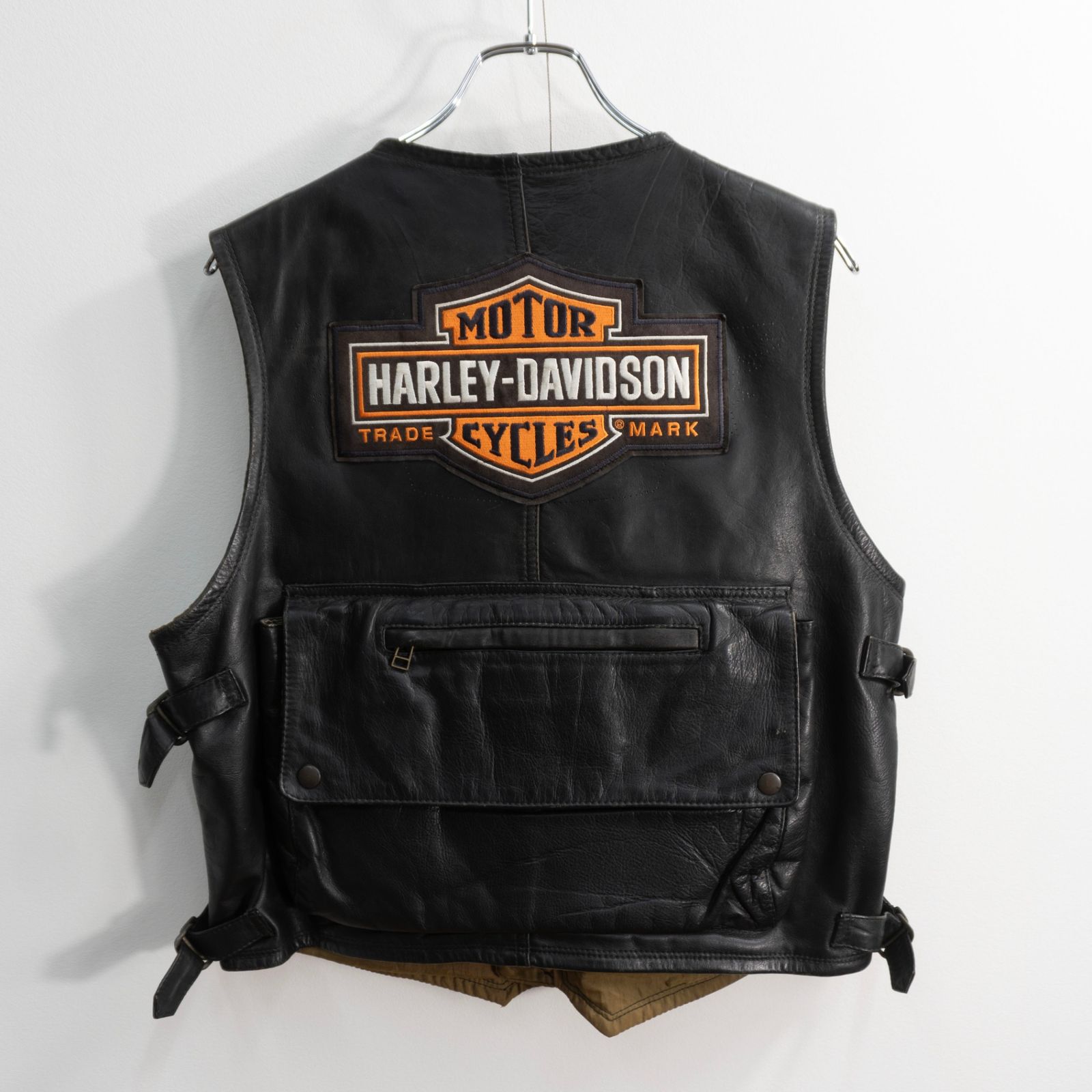 雰囲気抜群】HAROLDS GEAR【モーターサイクル レザー ベスト】F