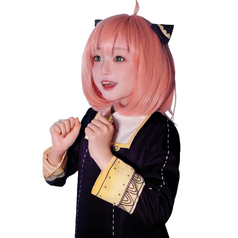 【新品】 [NOKIJP] アーニャ コスプレ衣装 ウイッグ付き ポリエステル ヨル アーニャ コスプレ アーニャ コスプレ (XL,アーニャ ウイッグ付き)