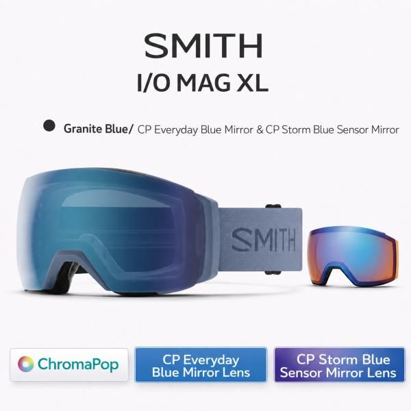 25-26 SMITH スミス I/O MAG XL GRANITE BLUE クロマポップ 平面 4Dレンズ ゴーグル 27,166円