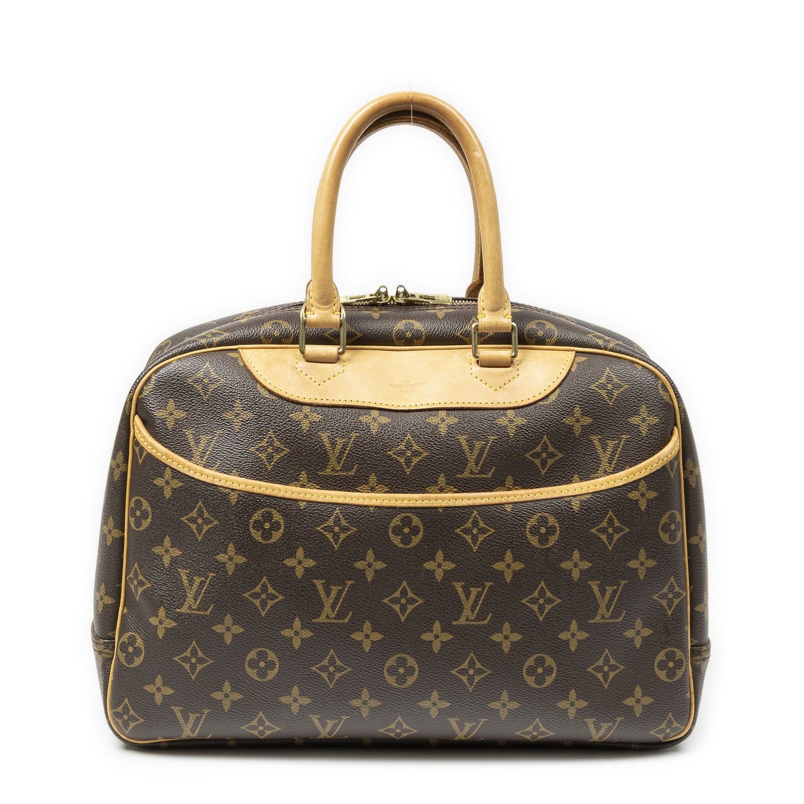 [中古] LOUIS VUITTON ルイヴィトンドーヴィル茶色モノグラムキャンバスAB