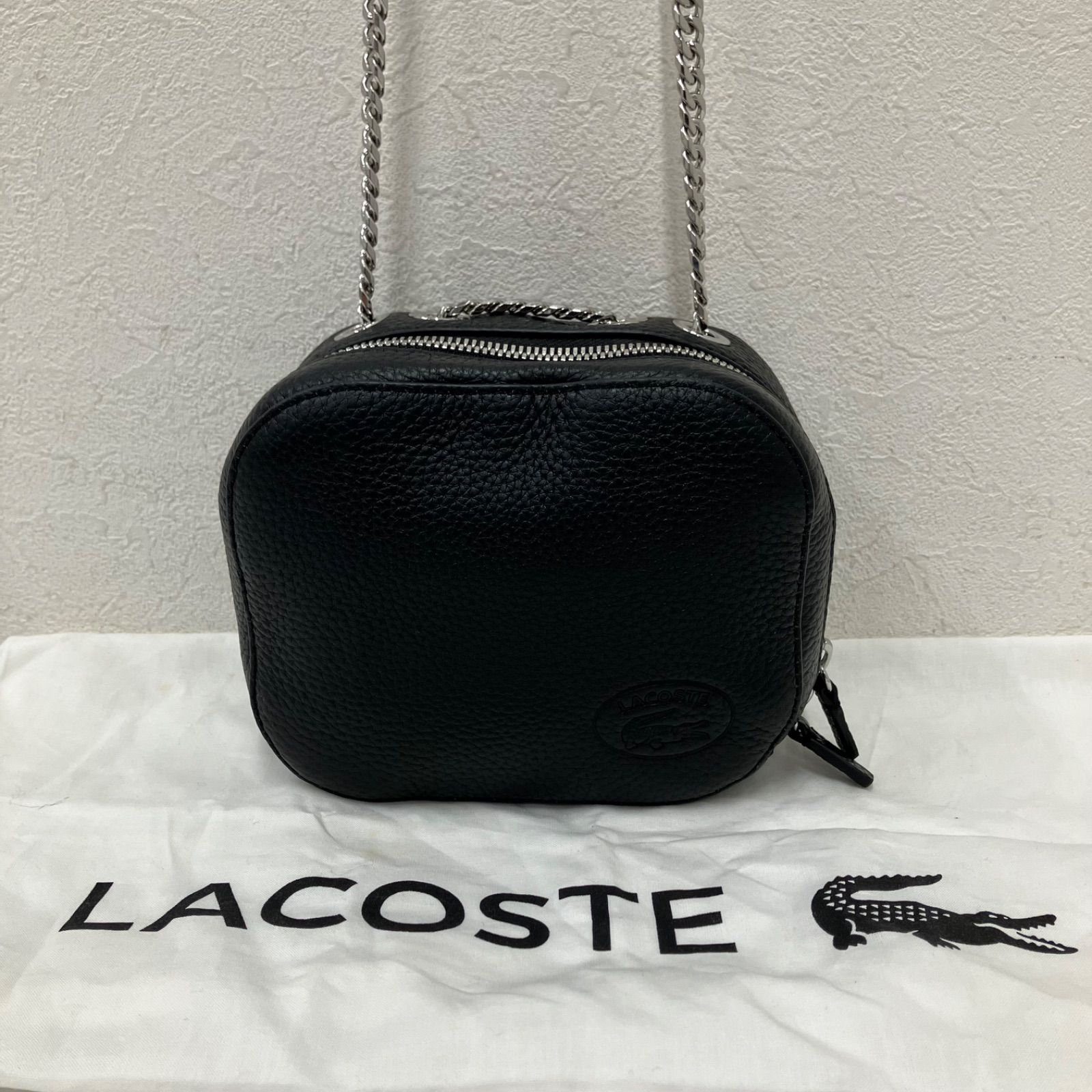 8323 【美品】 LACOSTE ラコステ ショルダーバッグ チェーンショルダー 