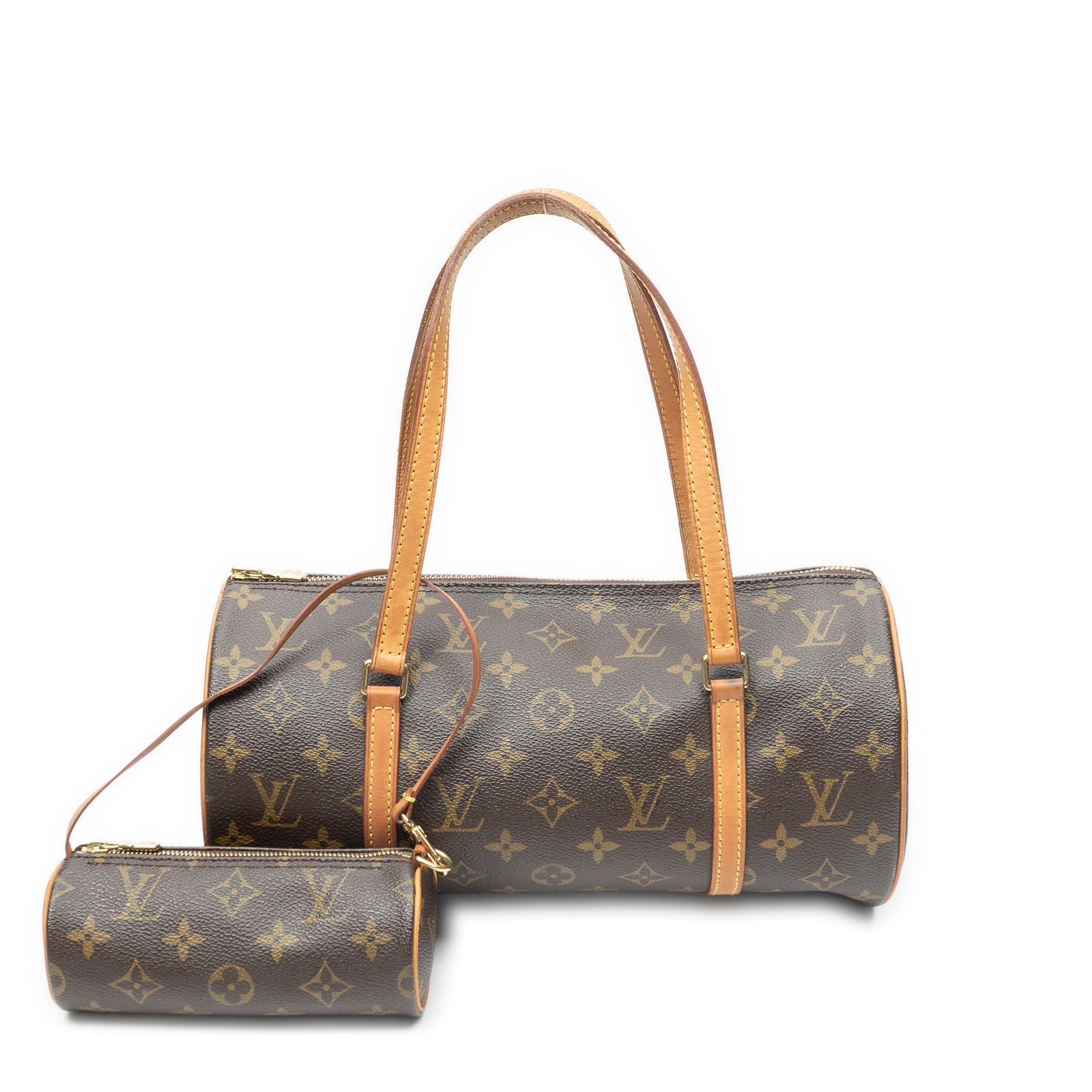 [中古] LOUIS VUITTON ルイヴィトンパピヨン茶色モノグラムキャンバスAB