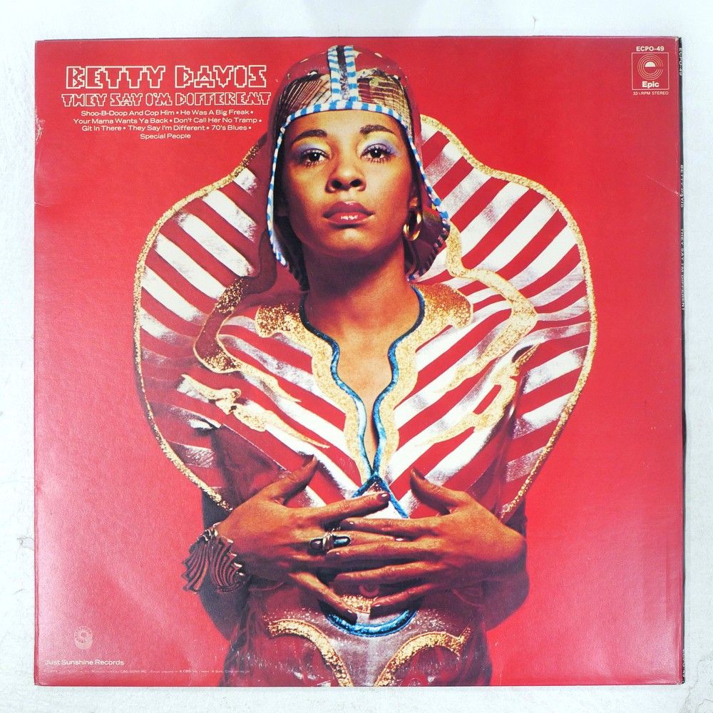 国内盤 ベティ デイビス THEY SAY I'M DIFFERENT EPIC ECPO49 1LP