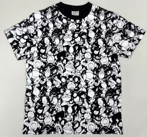 【中古】Tシャツ(キャラクター) イギー 特製Tシャツ ブラック×ホワイト Lサイズ 「ジョジョの奇妙な冒険 第三部 スターダストクルセイダース」 ウルトラジャンプ創刊20周年記念フェアグッズ