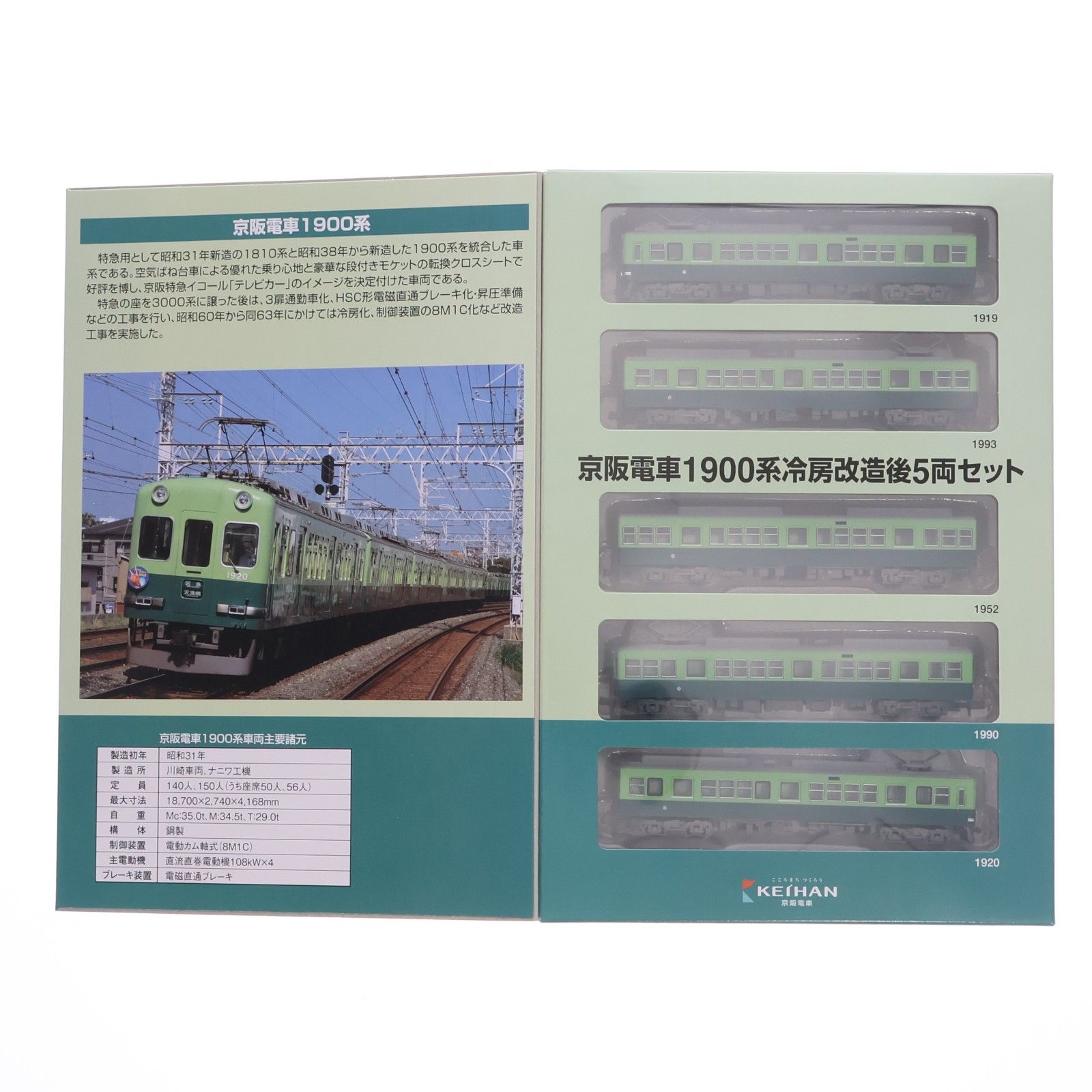 京阪限定 鉄道コレクション(鉄コレ) 京阪電車1900系冷房改造後 5両