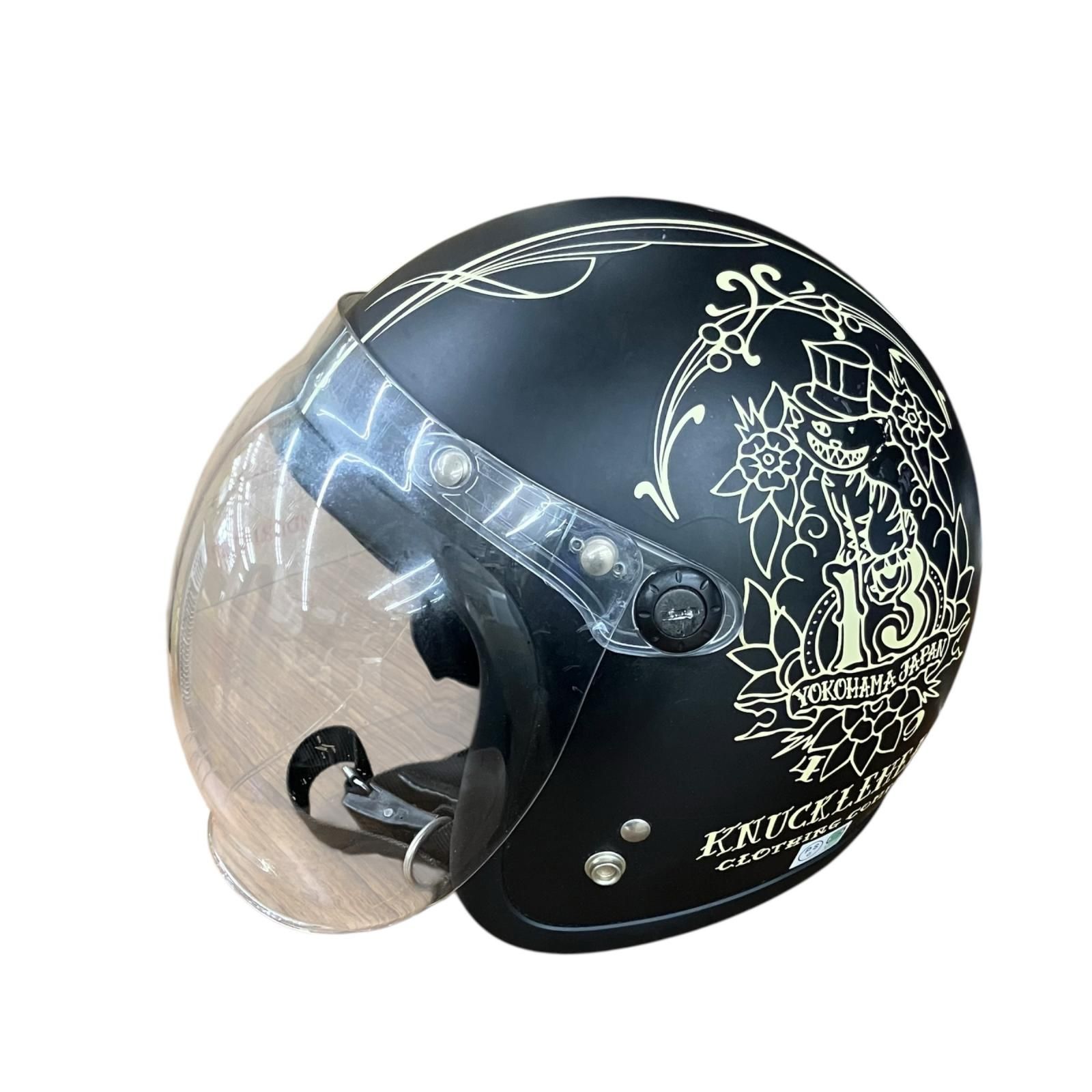 170620 現状品 RIDEZ ライズ ナックルヘッド2 ジェットヘルメット ブラック