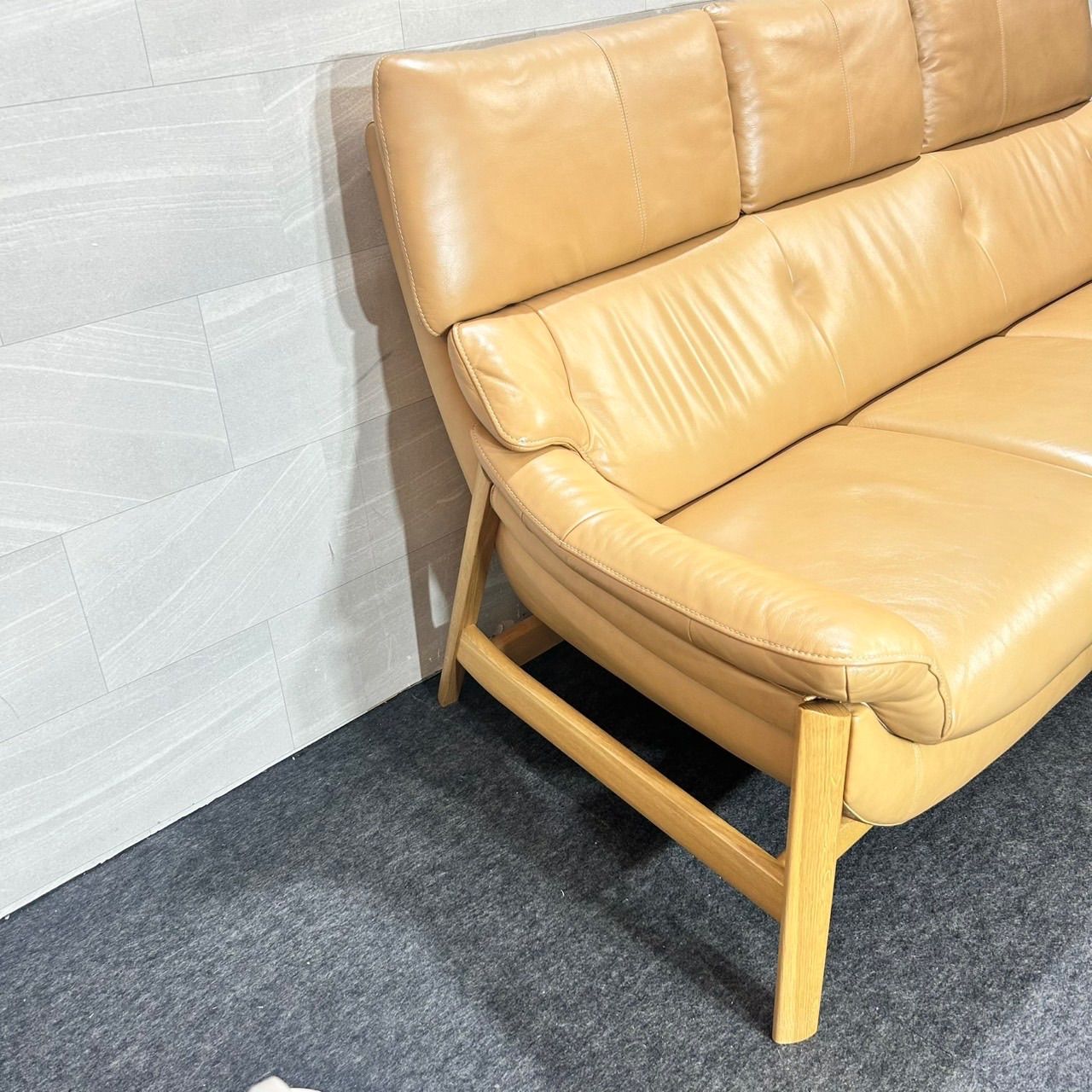 カリモク ソファ ZU62 3人がけ 本革 レザー ブランド家具 d5989 カリモク ソファ ZU62 3人がけ 本革 レザー ブランド家具 d5989