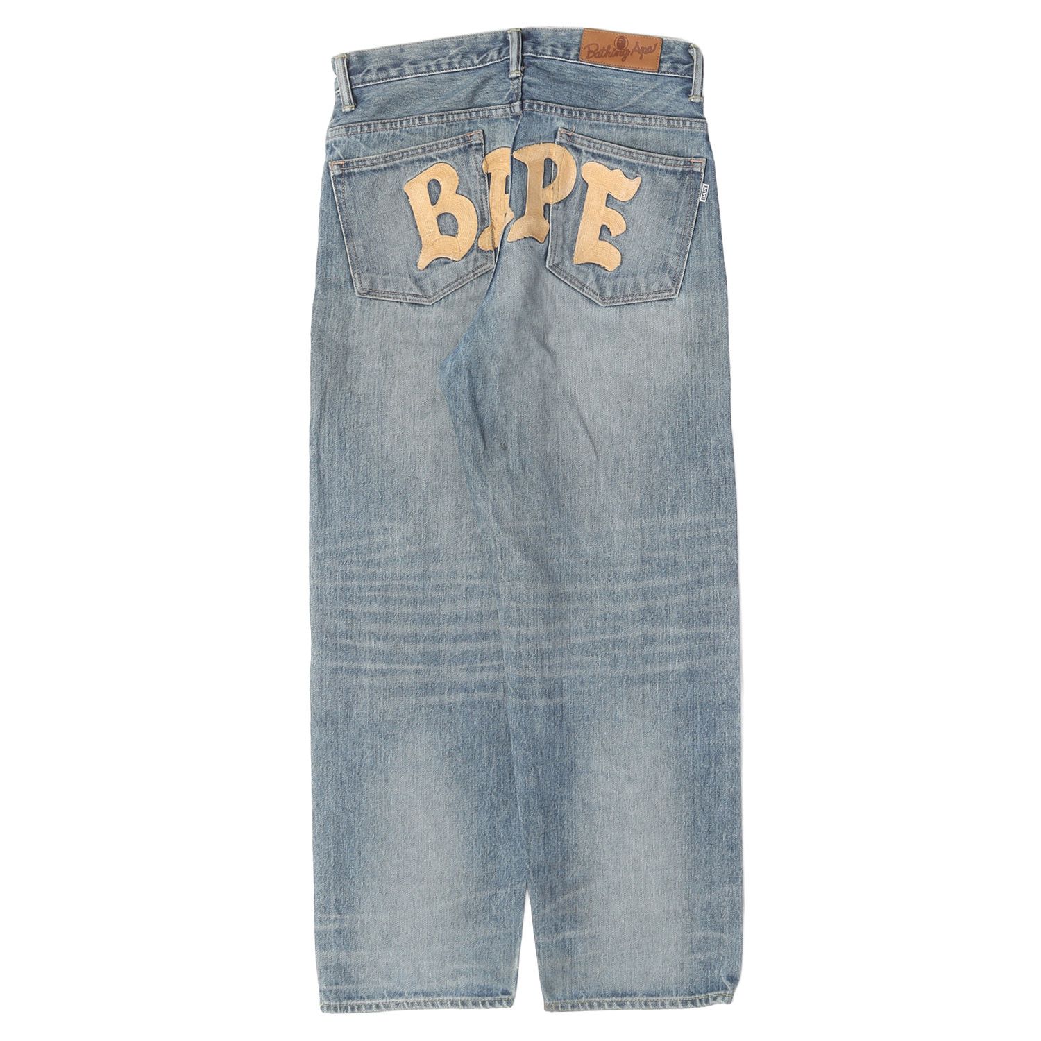A BATHING APE ア ベイシング エイプ パンツ インディゴ S 22AW BAPE