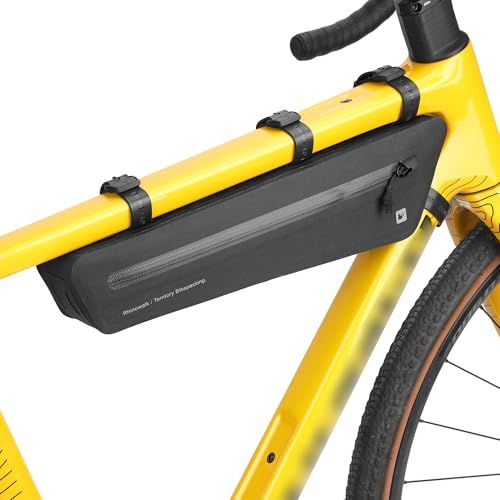Rhinowalk(ライノウォーク) バイクフレームバッグ 防水 バイク トライアングルバッグ 自転車ポーチ チューブ下 バッグ プロフェッショナル サイクリングアクセサリー - ブラック★ 6f2814a1