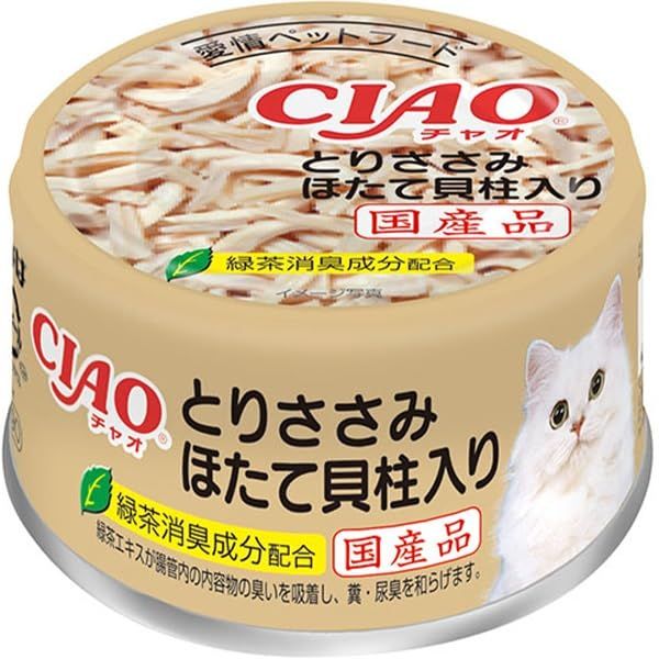 チャオ ホワイティ とりささみ ほたて貝柱入り 85g×24缶