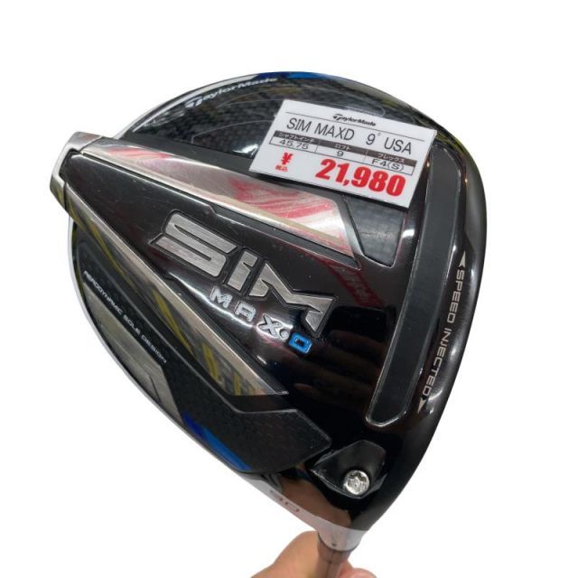 【中古】 テーラーメイド SIM MAX-D 9° USA ドライバー DR HeLIUM 5 (フレックスS) メンズ 男性用 右利き 右用 Cランク ゴルフクラブ