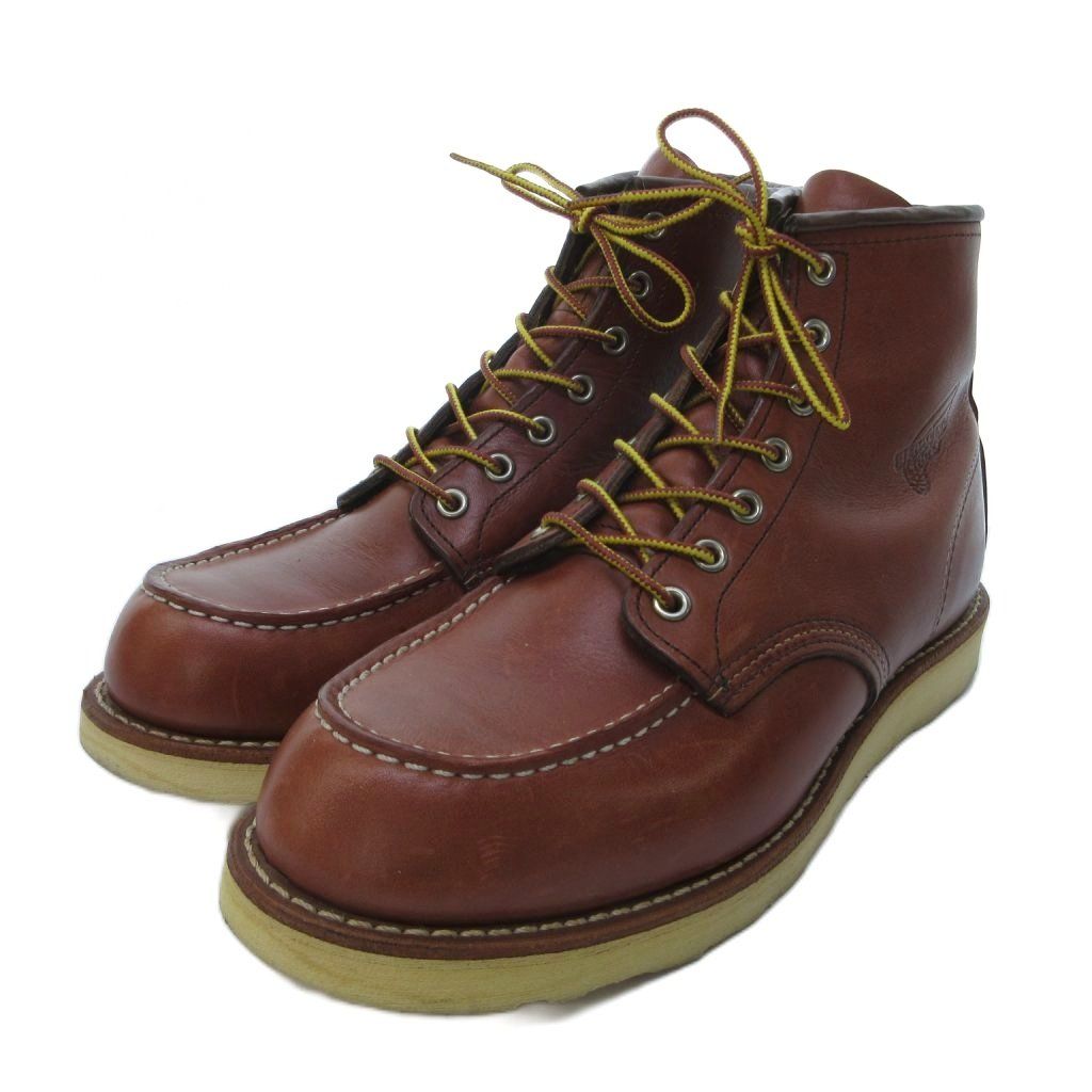 レッドウィング REDWING アイリッシュセッター 6インチ クラシックモック 刺繡羽タグ 米国製 9106 ブーツ レザー 茶 ブラウン 8 1/2 約 26.5cm 19,906円