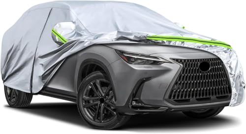 車 カバー レクサス NX AZ10/20 2014-2024 裏起毛 ボディカバー カーカバー 厚手オックスフォード 雨 雪 塵 紫外線 黄砂対策 通気性 弾力な防風ロープ付き 四季対応 品質保証 収納袋付き（シルバー）AR 715e76df