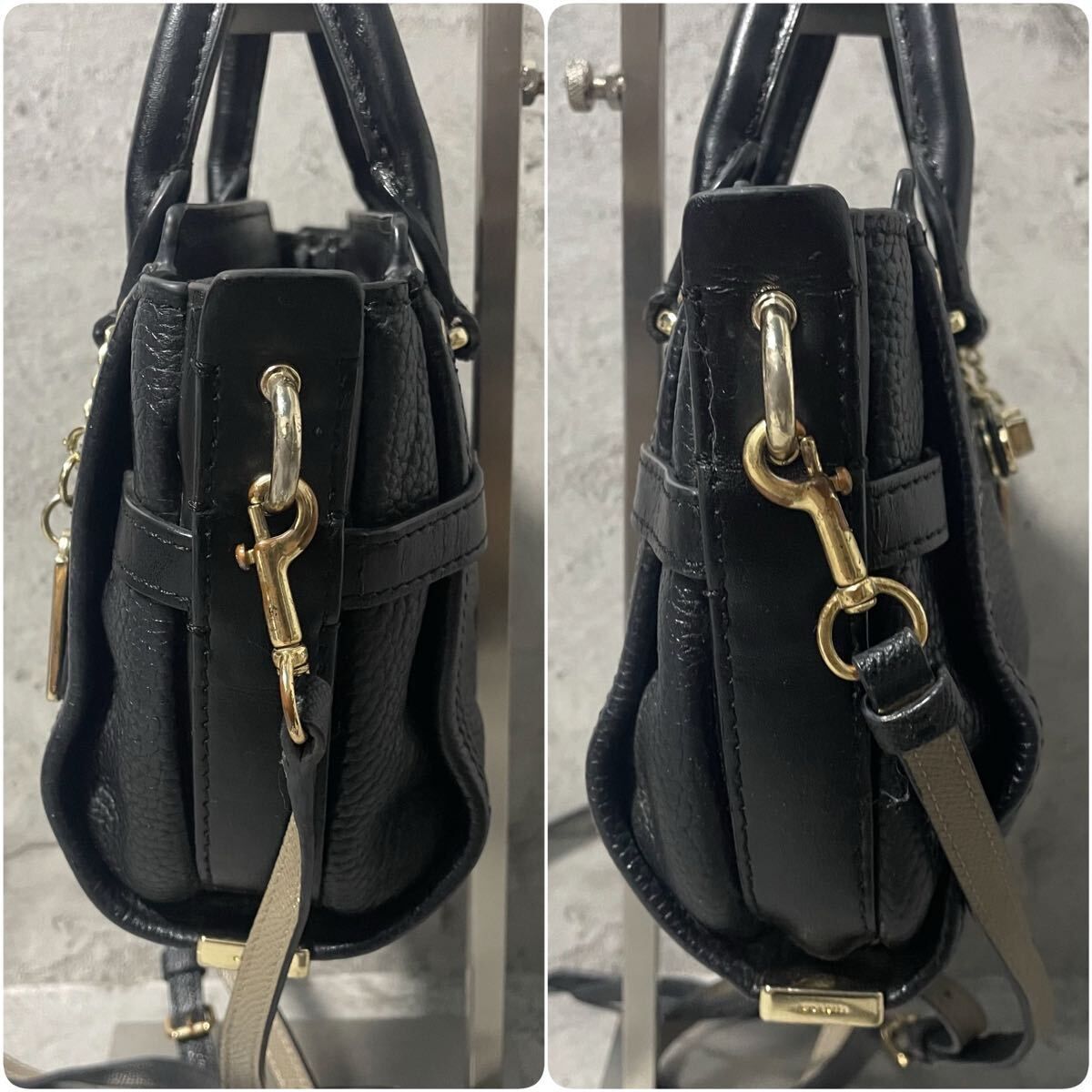 美品 COACH コーチ 2way ショルダーバッグ スワッガー ターンロック