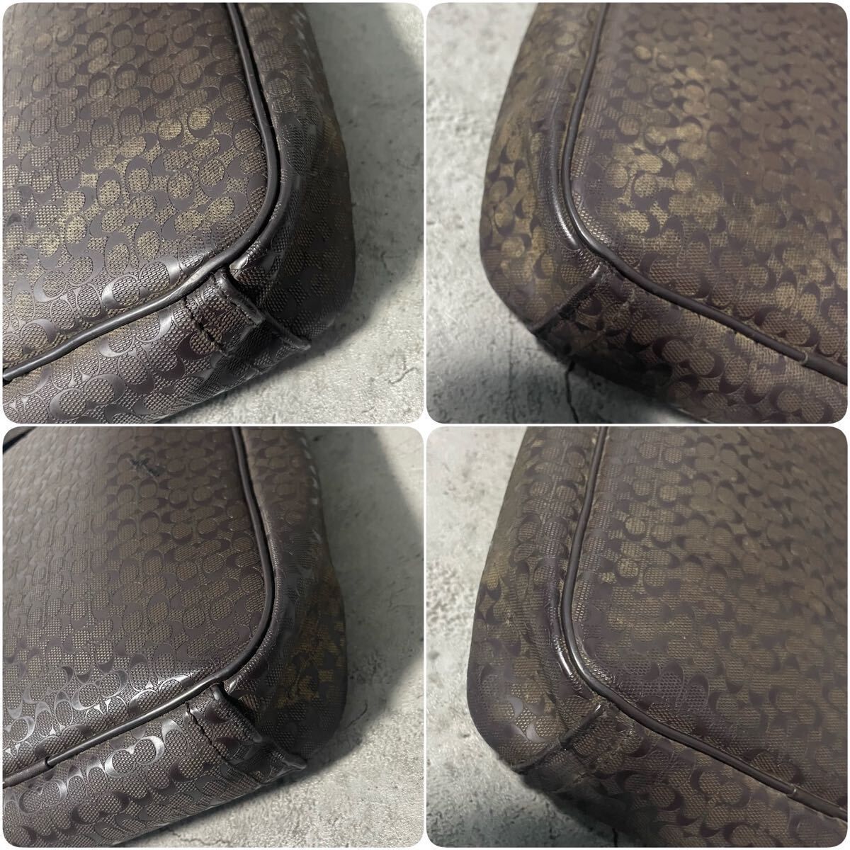 美品 COACH コーチ ショルダーバッグ シグネチャー 斜め掛け メンズ 