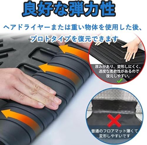 K◆ラゲッジマット 新型 ヴォクシー ノア 90系 専用 ラバーマット 3D 防水マット カーマット NOAH VOXY 90 2022年1月? 対応 トランクマット TPE材質 滑り止め 耐汚れ 耐摩擦 キズ防止 内装パーツ カスタムパーツ fbdca720