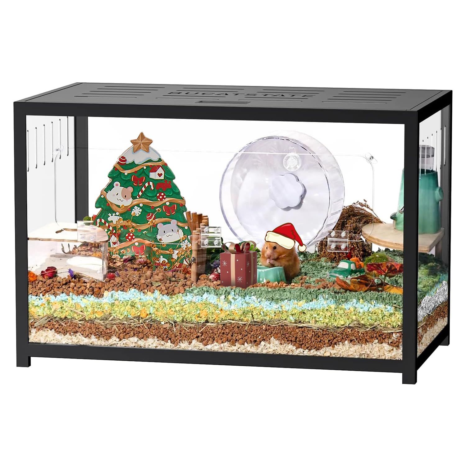 BUCATSTATE ハムスター ケージ2.0 80cm 飼育ケージ 2つ扉 組立簡単 耐久 安定 通気性 ハムスター ハリネズ 爬虫類など小動物用 Ju 66609e9d