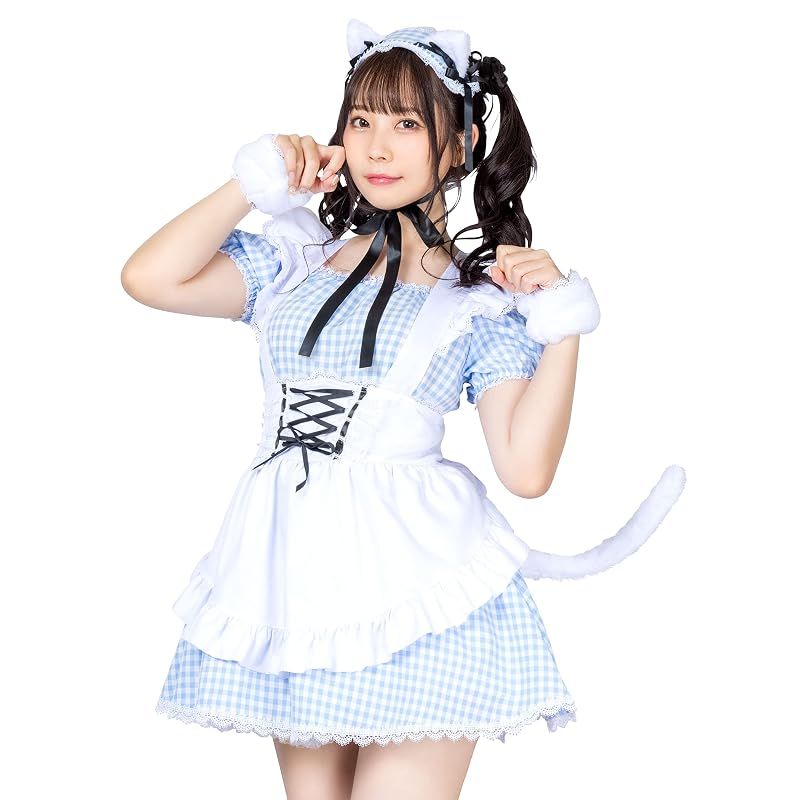 【新品】 クリアストーン(Clearstone) リリカルパレット コスプレ ハロウィン ギンガムねこメイド レディース ブルー