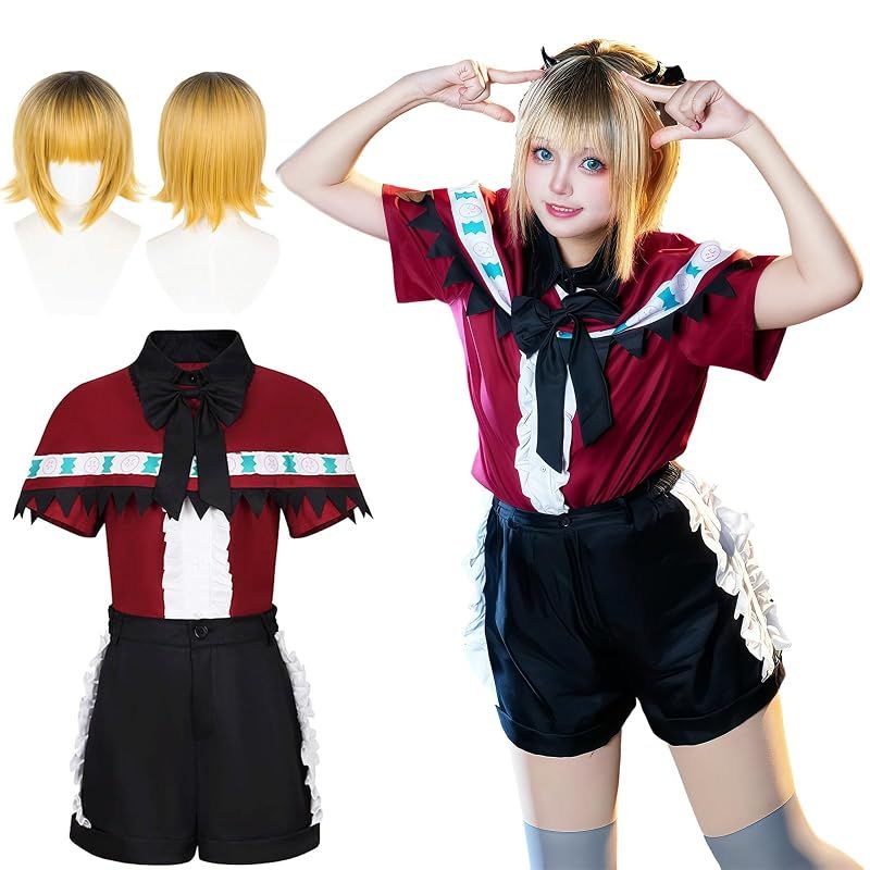 【新品】 [NOKIJP] MEMちょ コスプレ衣装 めむちょ コスプレ 陽東高校制服 推しの子 コスプレ 大人用 仮装 文化祭 イベント （MEMちょ ，XXL）