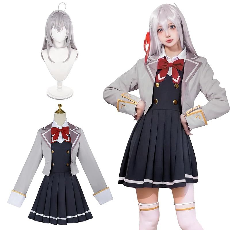 【新品】 [神併良品] アリサ・ミハイロヴナ・九条 コスプレ ウィッグ付き 孤高のお姫様 時々ボソッとロシア語でデレる隣のアーリャさん コスプレ衣装 大人用 仮装 文化祭 イベント コスチューム ステージ服 Alisa Mikhailovna Kujou co