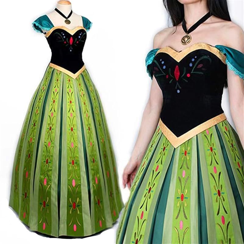 【新品】 [Essri] アナと雪の女王 コスプレ衣装 アナ プリンセスドレス 刺繍 コスチューム Anna Cosplay 演出服 変装 仮装 日常服 アニメ 祭り 学園祭 文化祭 漫遊展 ハロウィン クリスマス コスチューム(S) 8,753円